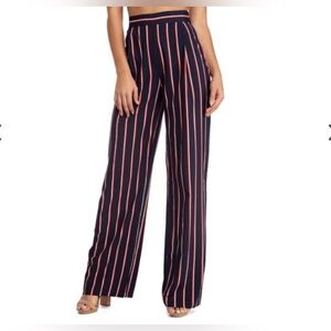Women's ULTRA FLIRT stripe palazzo wide leg pants